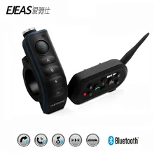 Ejeas e6 plus comunicador para motocicleta, comunicador para motocicleta, 1200m, bluetooth, interfone, fone de ouvido vox com controle remoto para 6 pilotos