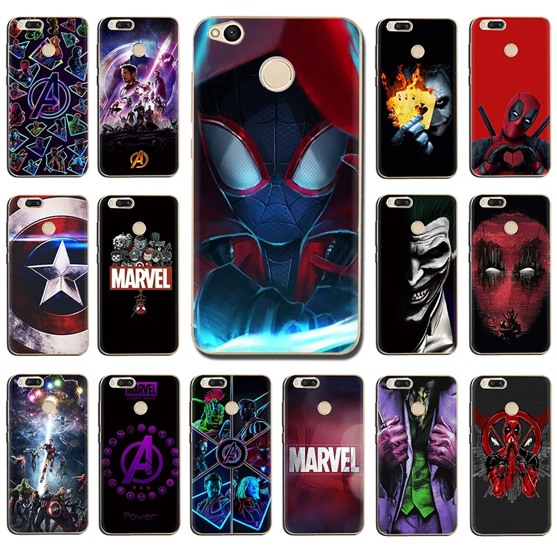 

Marvel The Avengers Jorker Dead Pool Hard phone case for Xiaomi 5 5S 6 8 se A1 A2 Lite Mix 2S F1 9 se Max 3 9T A3 Pro CC9e