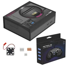 Retroflag MEGAPi Case SEGA MEGA MD Style Retropie Game Console for Raspberry Pi 3 Model B+(plus)/3B, Case with Fan Heatsinks Kit