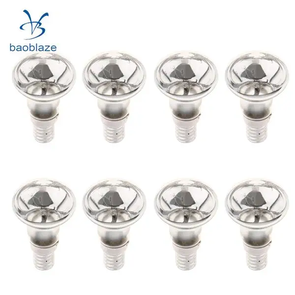 8Pcs E14 R39 Reflector Type Spotlight Spot Light Bulb   Lamp Replacement Small Screw SES 30W
