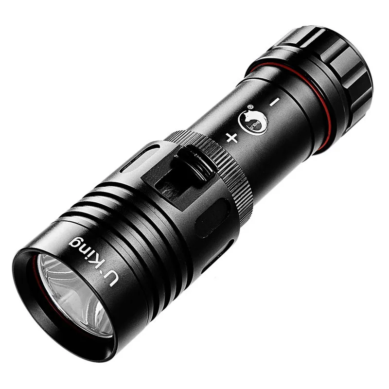 

Hot ZQ-X960 2 1200LM Stepless Dimming Diving LED Flashlight Torches IPX-8 Waterproof Portable Lighting for Outdoors