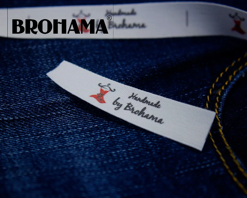 

Sewing labels / custom brand labels, clothing labels, Handmade, fabric 100% cotton, High quality printing (MD0019)