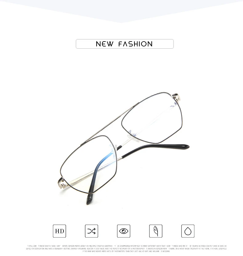 Корейская версия однолучевой моды металлические очки Рамка тренд Ретро плоское зеркало может быть оснащен очки близорукости