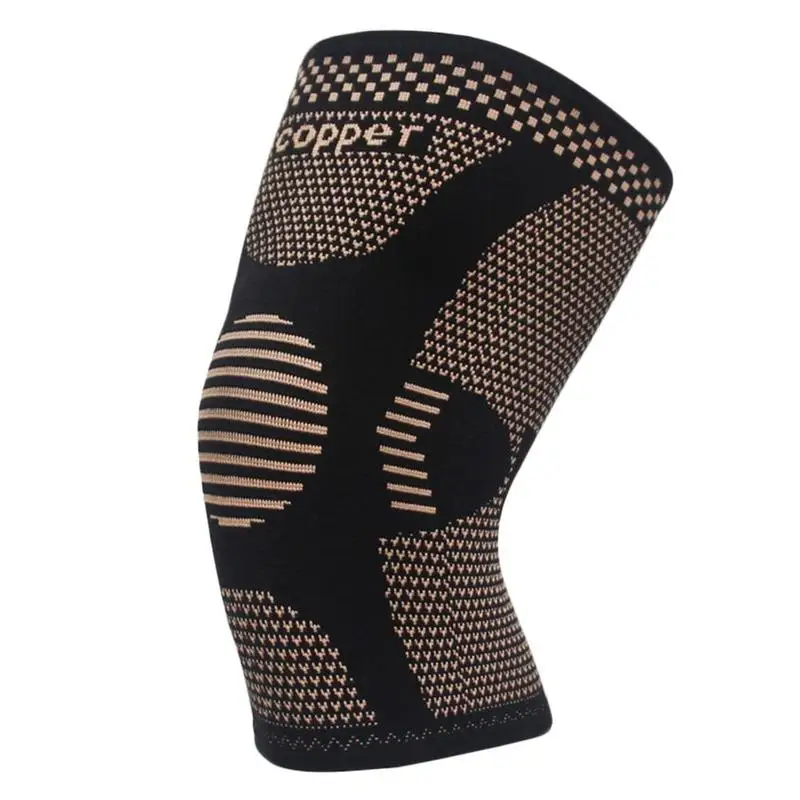 

1pcNew Process Copper Ion Knee Support Pad Non-slip Antibacterial Automaticlly Locking Edge Fitness Running Cycling Knee Support