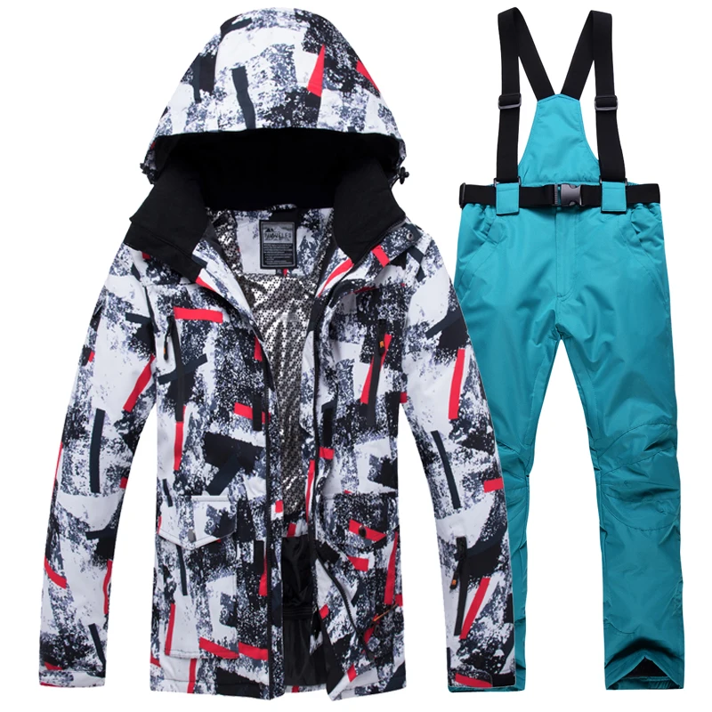 2018 nuevo traje de esquí de invierno de los hombres de nieve esquí hombre ropa térmica al aire libre impermeable a prueba de viento Snowboard chaquetas y pantalones