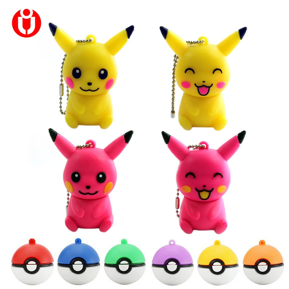 

New mini pen drive Pokemon Pikachu gift pen drive 8gb 16gb 32gb 64gb keychain cartoon Pokeball usb flash drive pendrive 8gb 64gb