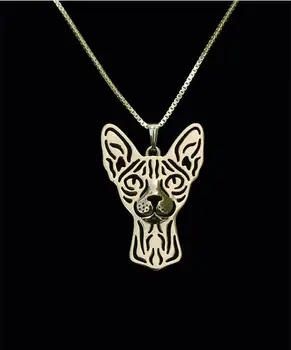 

DANGGAO Newest fashion Unique Handmade Sphynx cat Necklace for women pendant choker necklace Dog Jewelry Pet Lovers Gift Idea