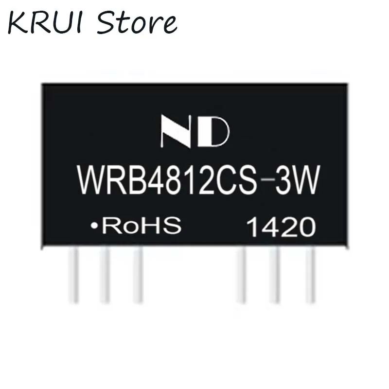 

2w dc dc 48V to 12v converters regulated single output isolated power module WRB4812CS-3W