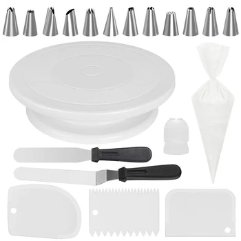 

69Pcs Set Baking Tools Piping Bag Pastry Bag Icing Piping Nozzles Spatula Scraper Cake Decorating Tools