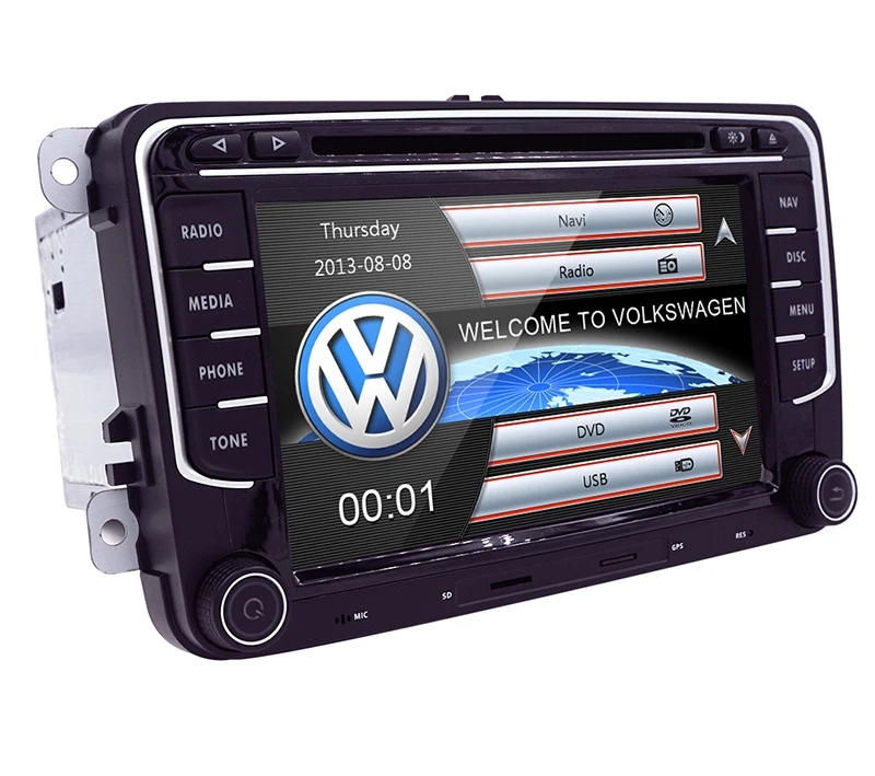 Excellent 7" in-dash Car DVD player with GPS navigation,audio Radio stereo,USB/SD BT/TV Canbus,car multimedia headunit for VW universa 4