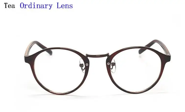 Ретро Круглые унисекс фотохромные очки для близорукости астигматизм оптические очки по рецепту для мужчин женщин студентов на заказ R5 - Цвет оправы: Ordinary Lens