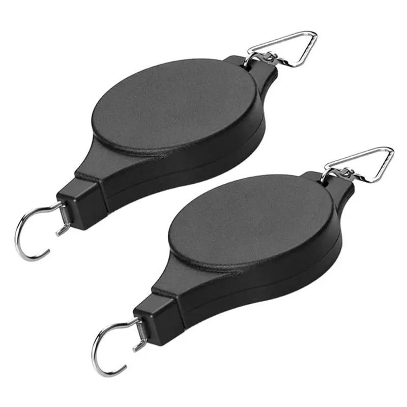 2pcs Plant Pulley Retractable Hanging Flower Basket Hook Hanger