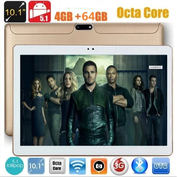 

10 inch Android 7.0 Tablet Octa Core 4GB RAM 64GB ROM IPS 1280*800 Dual Cameras 10.1 3G Tablet+Gifts