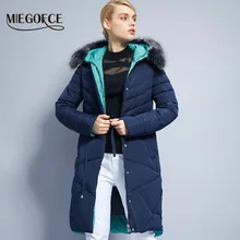 Winter Women Coat Jacket Warm High Quality Woman Park Jacket Winter Coat Hood Real Fox Fur MIEGOFCE 2017 New Winter Collection