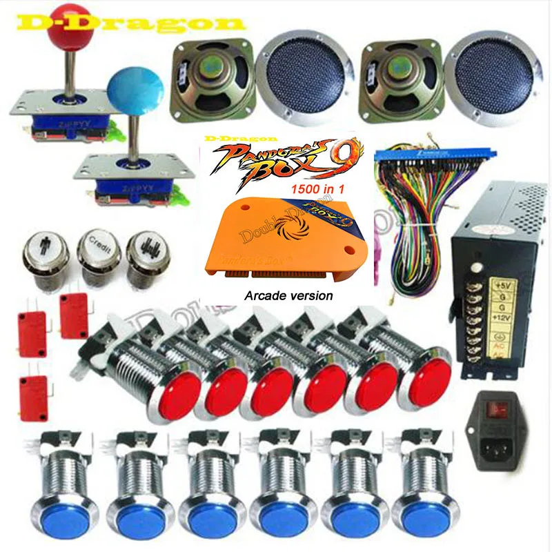 Pandora Box 4S DIY Arcade Bundles Kits Parts With Power Supply Jamma Harness Joystick Push Button Upgrade to box 9 1500 for free Pandora Box 4S DIY Arcade Bundles Kits Parts With Power Supply Jamma Harness Joystick Push Button Upgrade to box 9 1500 for free