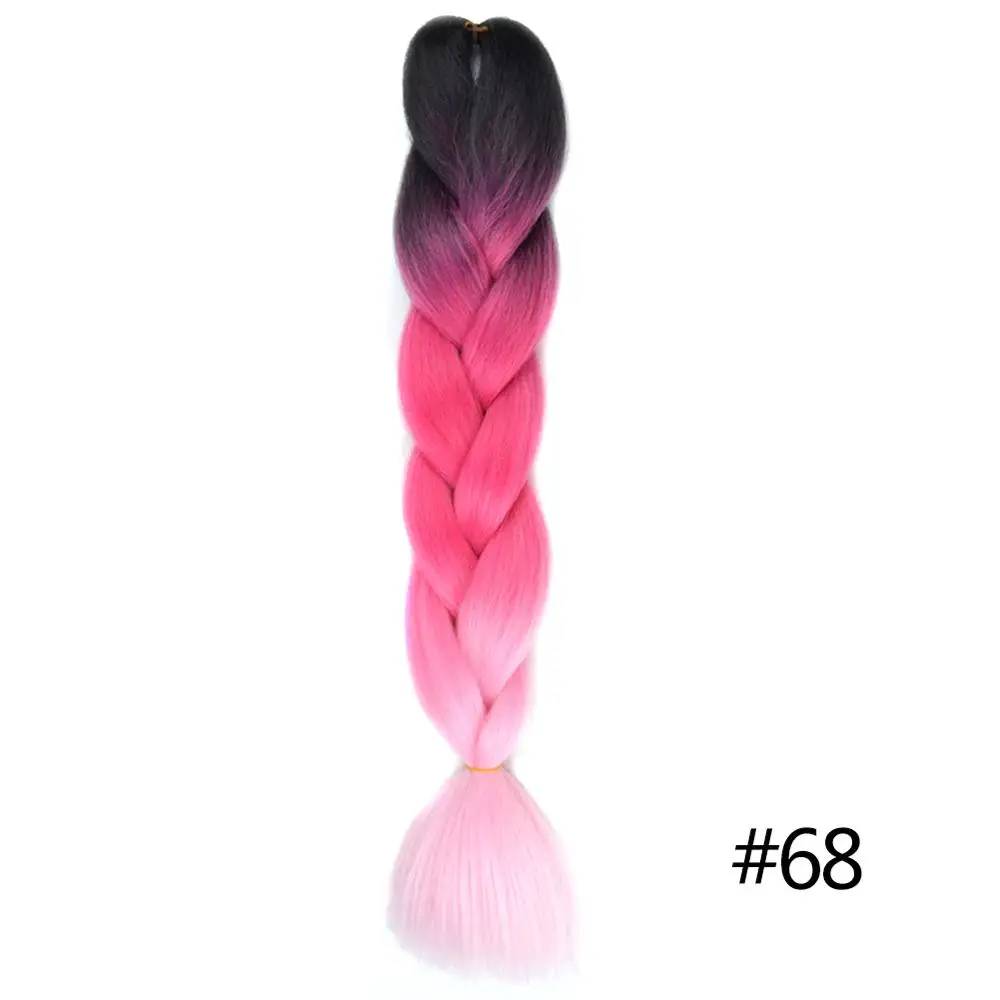Chorliss, длинные огромные косички, Омбре, плетеные волосы, пряди, синтетические волосы для наращивания, вязанные крючком косички, натуральные, голубые, розовые, фиолетовые, светлые - Цвет: #27