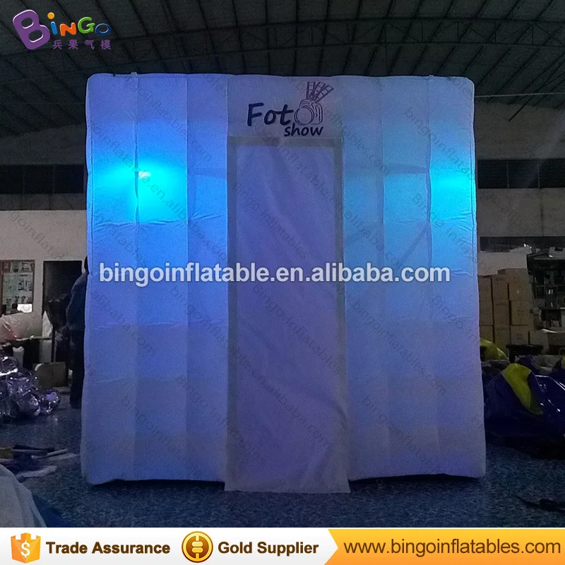  Cheap 2.4 Meters Inflatable Wedding photo booth cabin for sale with LOFO FREE print