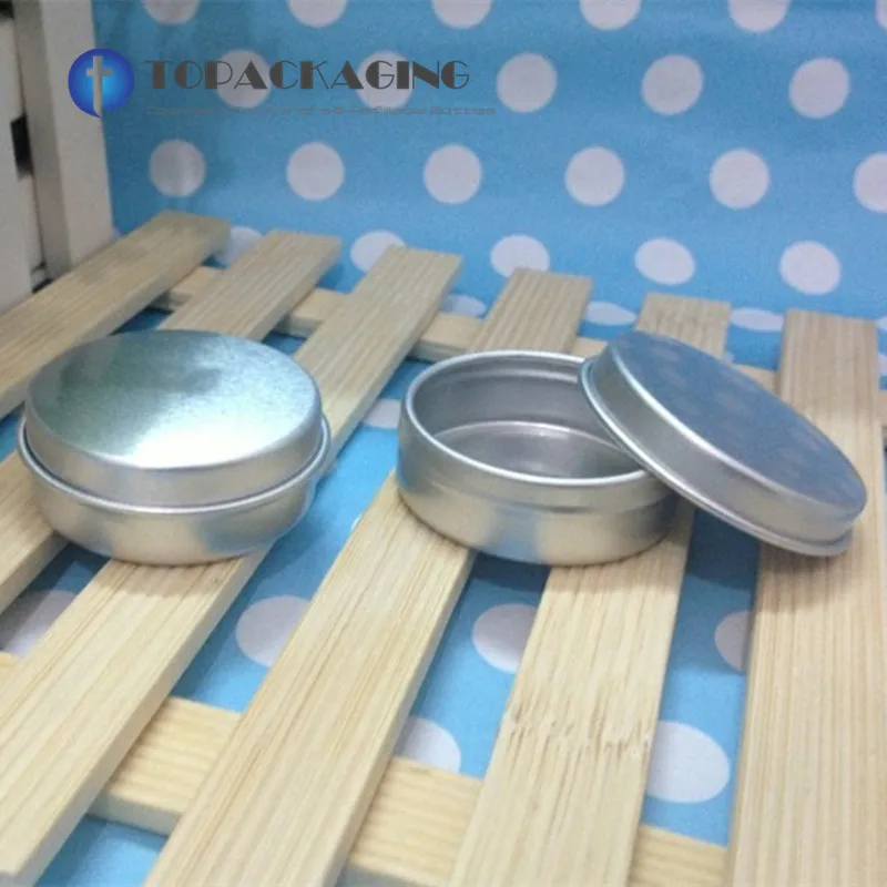 

50PCS/LOT,10G Cream Jar,Aluminum Cosmetic Container,Empty Makeup Sub-bottling,Small Hair Wax Canister,Sample Mask Packaging Box