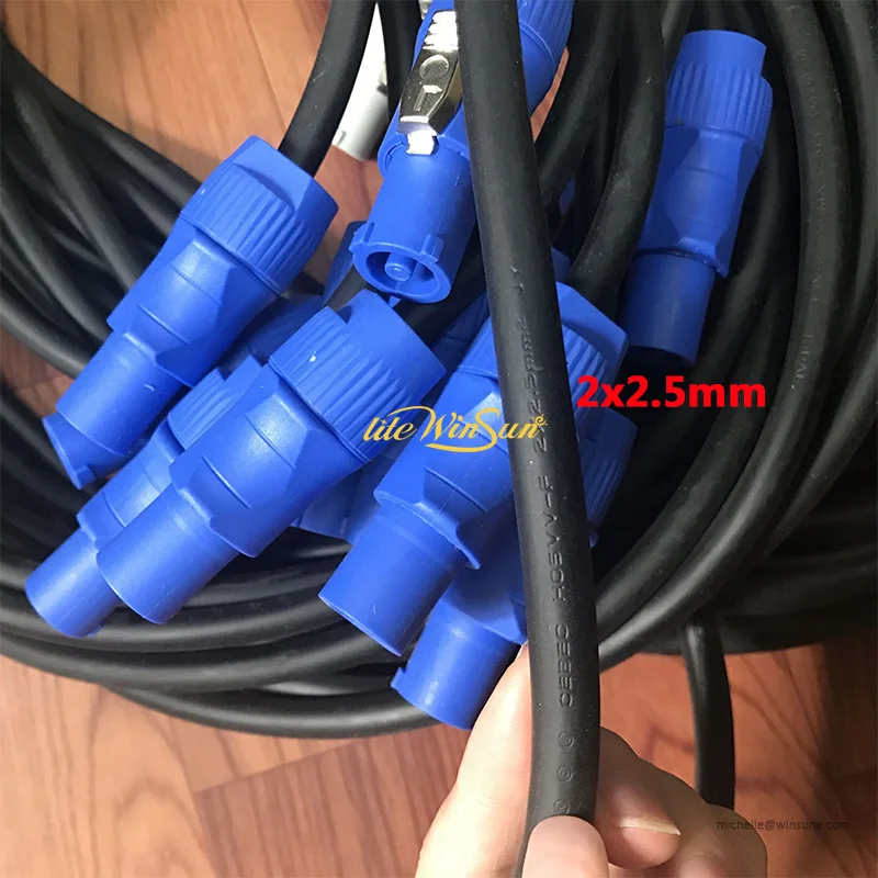 DJ LIGHTING EQUIPMENT DISCO MOVIL CABEZA HAZ LUZ Extension AC Power Cable R7 Beam Moving Head Stage Lighting AC Power Cable 2.5mm with PowerCon (4)