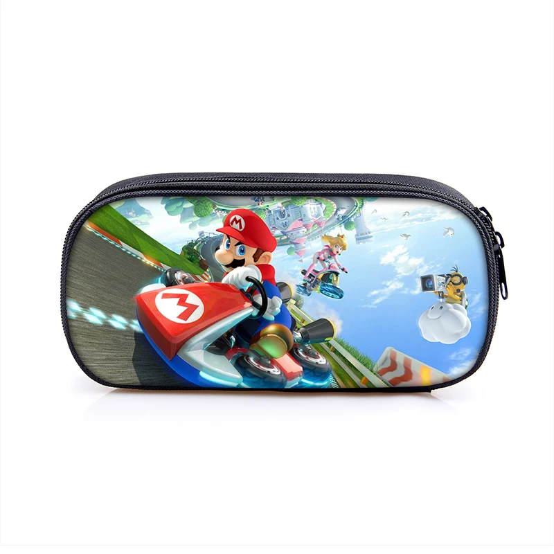 Super Mario Bros Sonic Kids PencilBag, Студенческая сумка для детей, новая милая Высококачественная канцелярская сумка, пенал - Цвет: 19