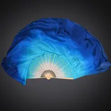 С фабрики, женская шелковая вуаль для танца живота, 1 пара, короткая бамбуковая вуаль, 41 см-86 см, цвет по индивидуальному заказу, белый, синий, королевский синий