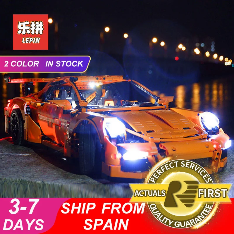 Lepin 20001 technic series Race Car Building Blocks Bricks Classic GT RS Compatible with legoing 42056 Educational Toys 