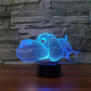 

Lovely Snooze dog 7 Color Lamp 3d Visual Led Night Lights For Kids Touch Usb Table Lampara Lampe Baby Sleeping Nightlight