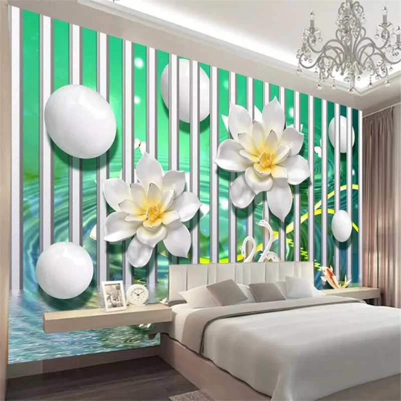 

wellyu 3d Custom wallpaper New Chinese embossed lotus mural living room TV background wall papier peint wallpaper 3d behang