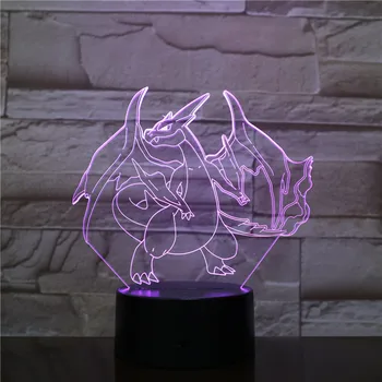 

Pokemon Go Charizard Figure LED Night Lamp for Children Home Decorative Lamp Colorful Nightlight Table Lamp LED Charizard