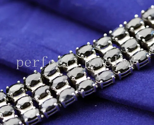 Сапфировый Браслет,, браслет-цепочка, идеальные ювелирные изделия, настоящие и натуральные сапфировые синие драгоценные камни, 0.6CT* 75 шт, драгоценные камни#14090921