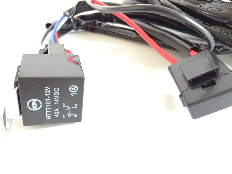 Wireless Control Car Work Driving Fog light Offroad Led Light Bar Relay Strobe Flashing Cable 40A 12v 24v Universal Hareness Kit