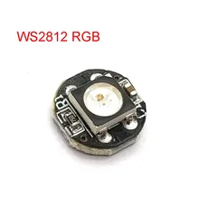 Ws2812b ws2812 led 칩 5050 smd rgb dc5v 블랙 pcb 보드 히트 싱크 9.6mm 직경 ws2811 ic Built-inWS2812B ws2812 led 칩(China)