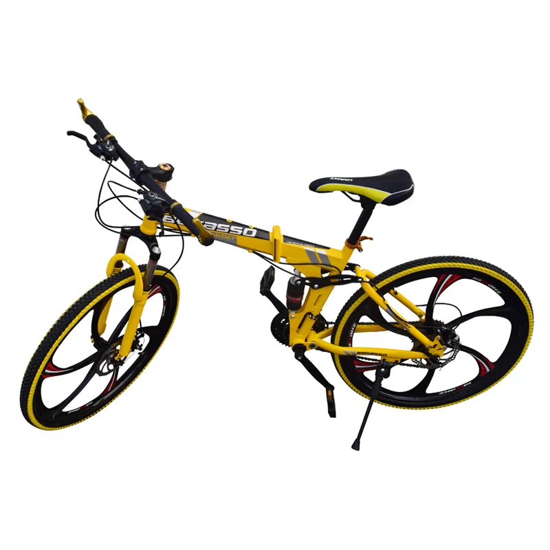 26inch High Carbon Steel Folding Mountain Bike 21 Speed Wheel Bicycle