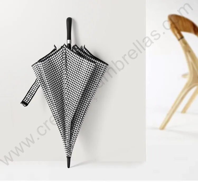 

112cm anti-thunder solid rubber business straight Swallow Gird umbrella commercial antique anti-skidding bird check parasol