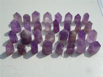 

32 Pieces NICE NATURAL PURPLE AMETHYST QUARTZ CRYSTAL WANDS POINTS POLISHED HEALING Free Shipping