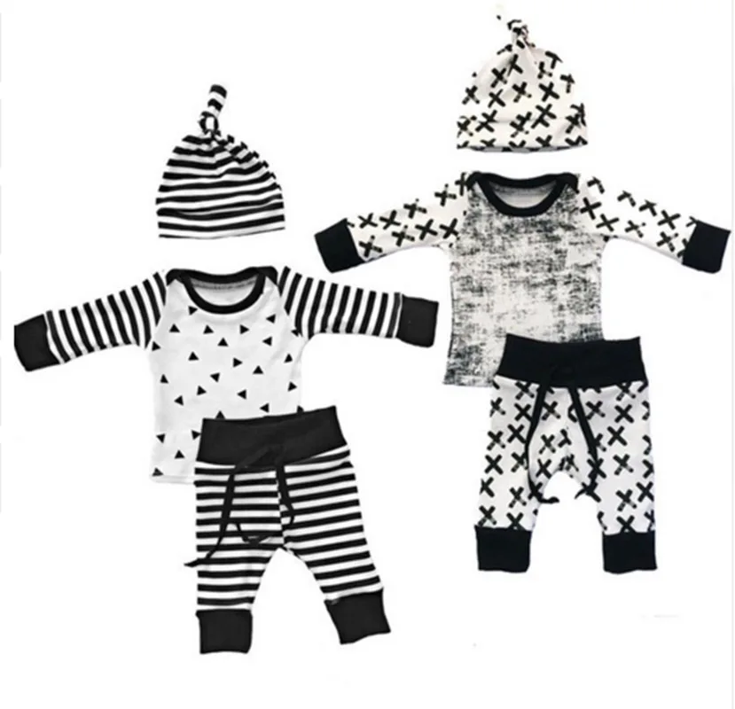 2020 Autumn 3pcs/set baby boy clothes set Long sleeve T shirt+pants+cap newborn Infant clothing toddler suit costume Outfits |