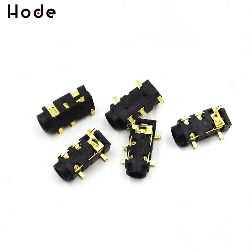 

10pcs Female Audio Connector 5 Pin SMT SMD Headphone Jack Socket PJ-327A Gold-Plated Patch SMD Audio Earphones Socket 3.5mm
