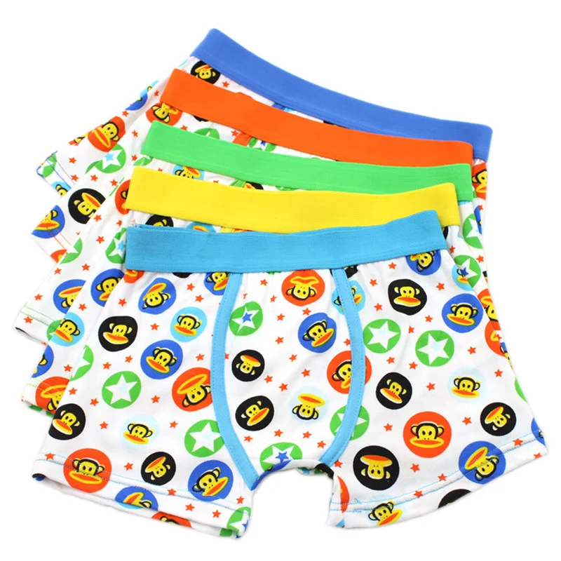 

5pcs/Set 2-9Years Monkey Boy Boxer Shorts Children Underwear For Boys Cotton Boxer Underwear Kids Print Panties Boy Underpants