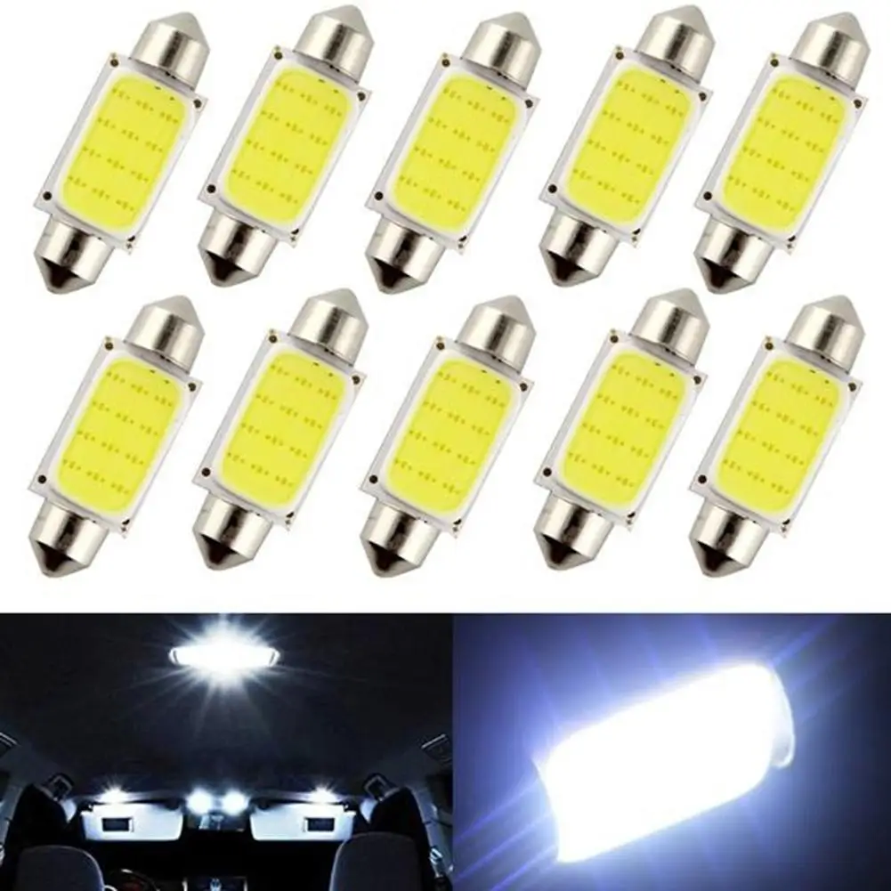 

NEW 4Pcs LED COB Car Festoon Dome Interior Light Lamp Map Roof Reading Bulb 39mm
