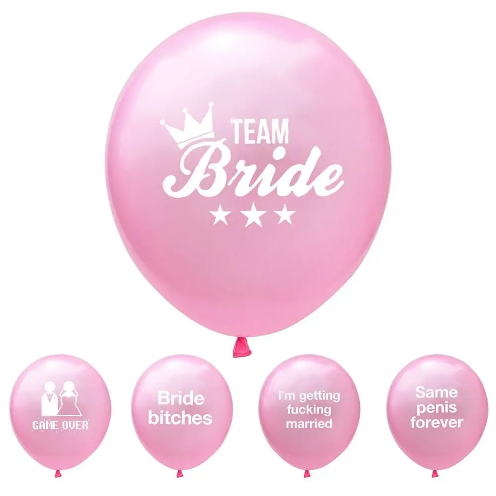 

10pcs She Said Yaaas I Do Rose Gold Balloon Team Bride Wedding Bridal Shower Favors Hen Bachelorette Party Decorations