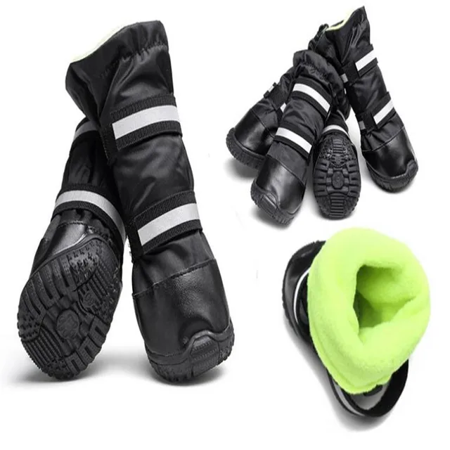 Luxurious Medium Large Dog Rainshoes Big Pet Boot Non slip Waterproof Galoshes Reflective