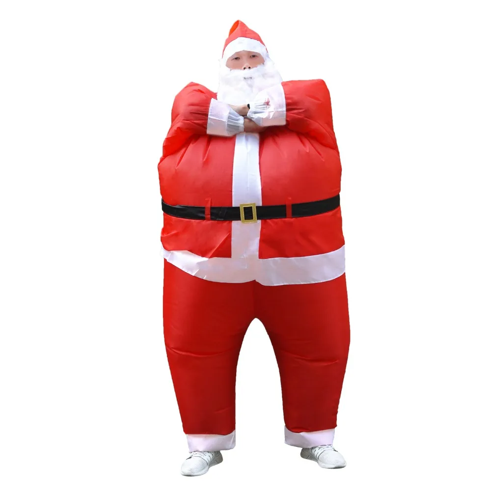 Надувной костюм Санта-Клауса; костюмы на Хэллоуин для взрослых; нарядное платье для рождественской вечеринки; наряд для папы; Рождественский костюм для косплея; Disfrace