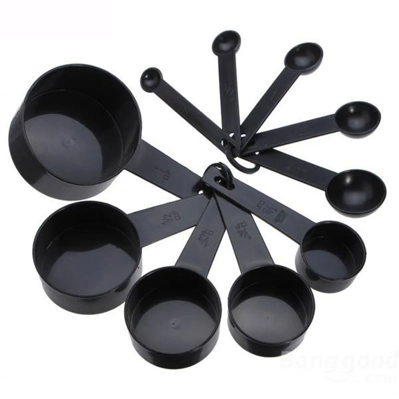 

10PCS Measuring Cup and Spoon Set Coffee Tea Scoop Kitchen Measuring Tool Set