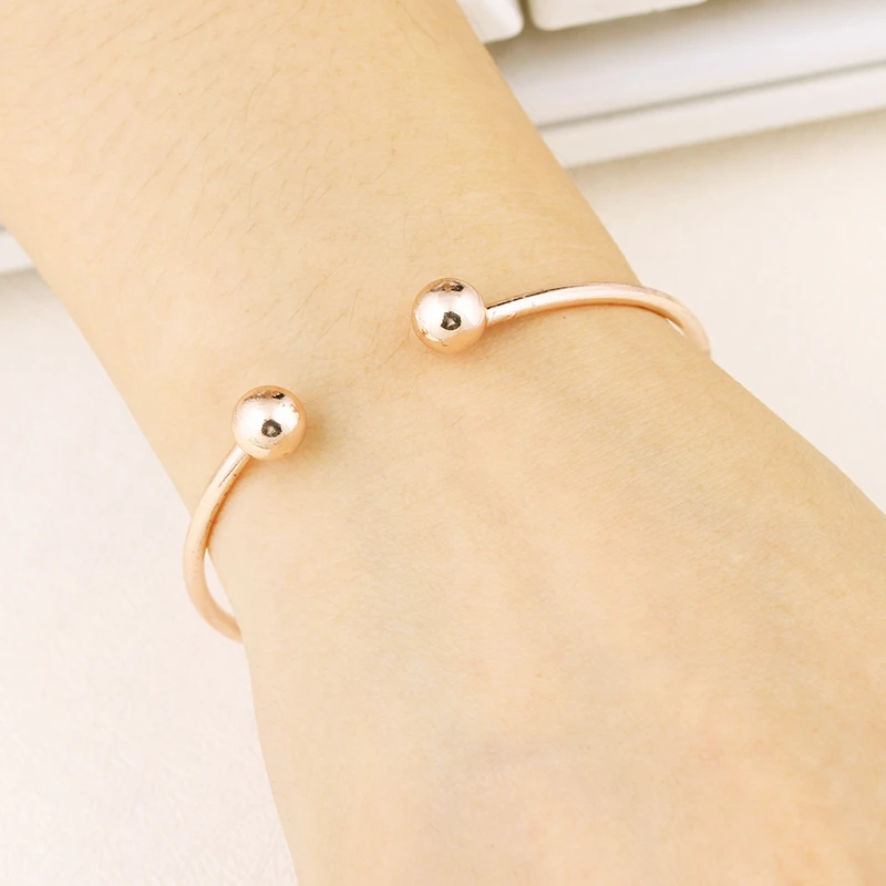 

NS84 Hot Sale Charm Cuff Bangle & Bracelet Adjustable Size Silver Gold Color Metal Bangles For Women Exquisite Gift Wholesale