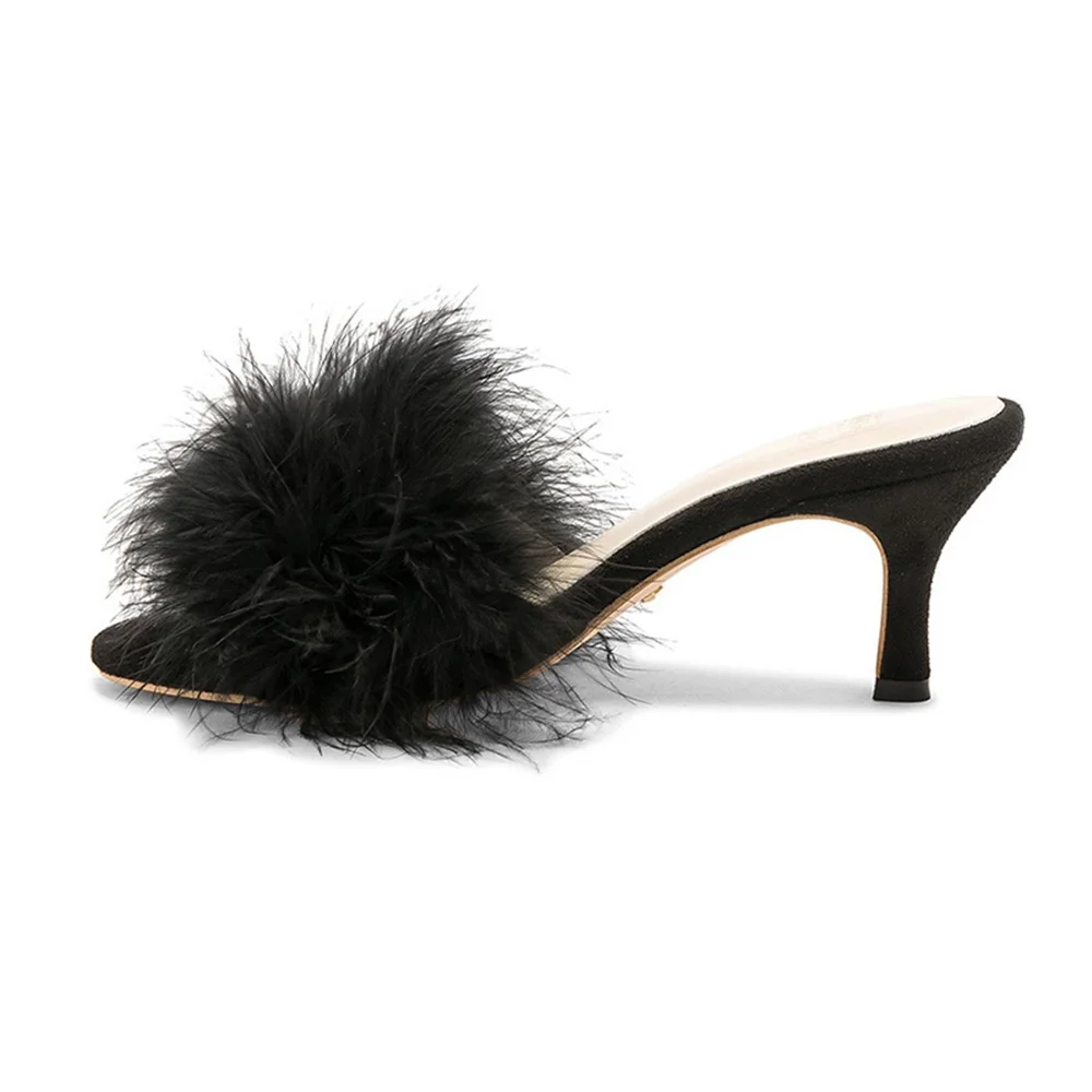 round open toe stiletto heels women slippers black01