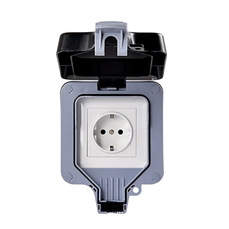 Parede Do Banheiro Ao Ar Livre Europeu 2 Pin Plug