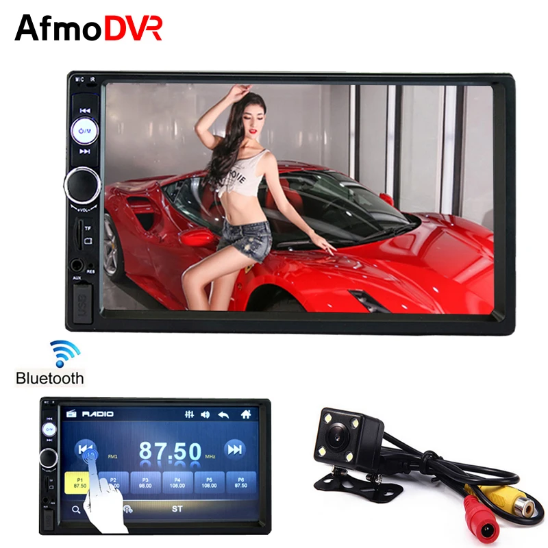 

AmfoDVR 2 din car radio 7" HD Player MP5 Touch Screen Digital Display Bluetooth Multimedia USB 2din Autoradio Car Backup Monitor