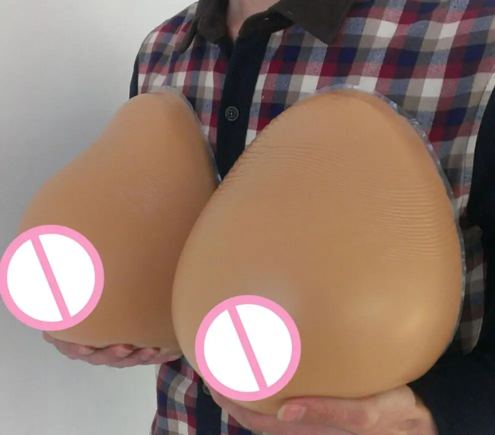 

2020 6000g Huge Silicone Breast Forms Suntan False Breast For Crossdresser Transgender Enhancer Shemale Drag Queen Mastectomy
