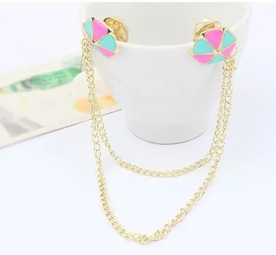 

Fashion Trend Star Style Neon Color Collar Chain Brooch X102