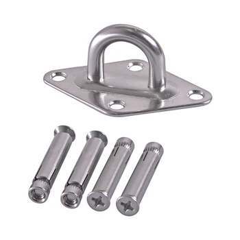 

2PCS 304 Stainless Steel M12 Ring Triangle Sail Shade Pad Eye Plate Boat Rigging with crosshead expansion Screws